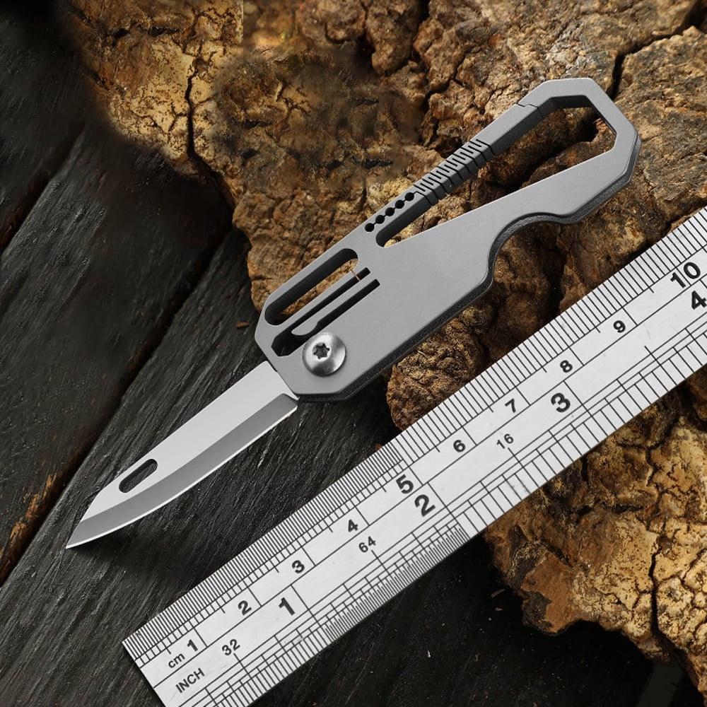 🔥Mini Titanium Alloy Portable EDC Keychain Folding Pocket Knife