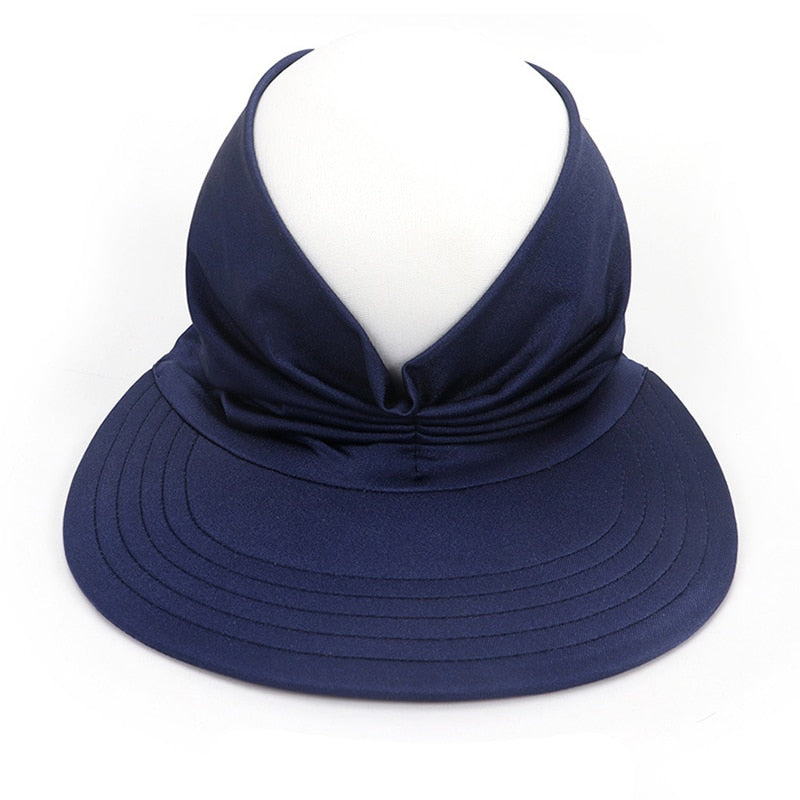 Women Outdoor Hollow Top Summer Sun Visor Hat