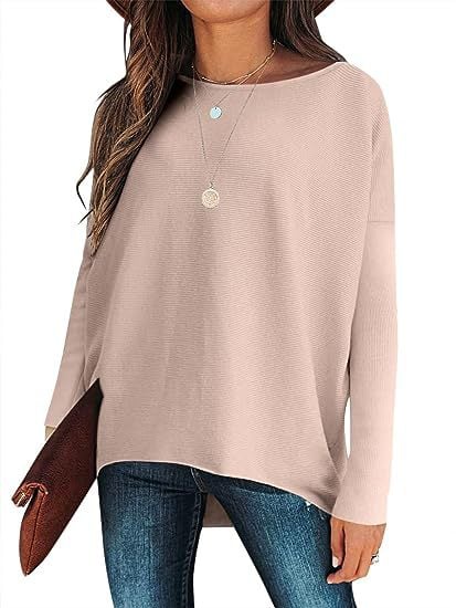 women's Irregular Oversized Dolman Sleeve Knitted Pullover