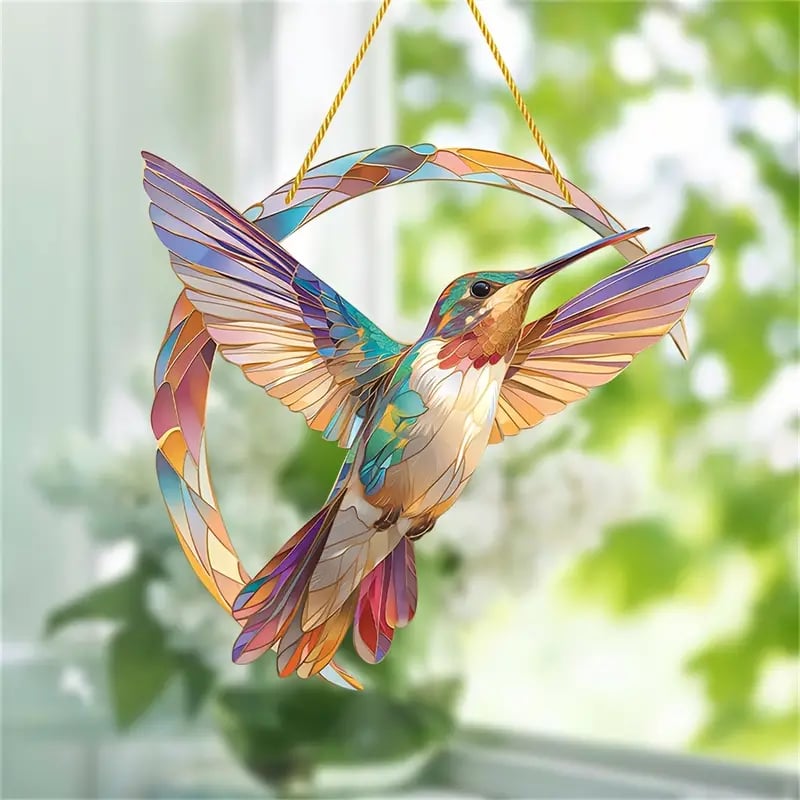 💖 Hummingbird Suncatcher Colorful Window Hanging💥