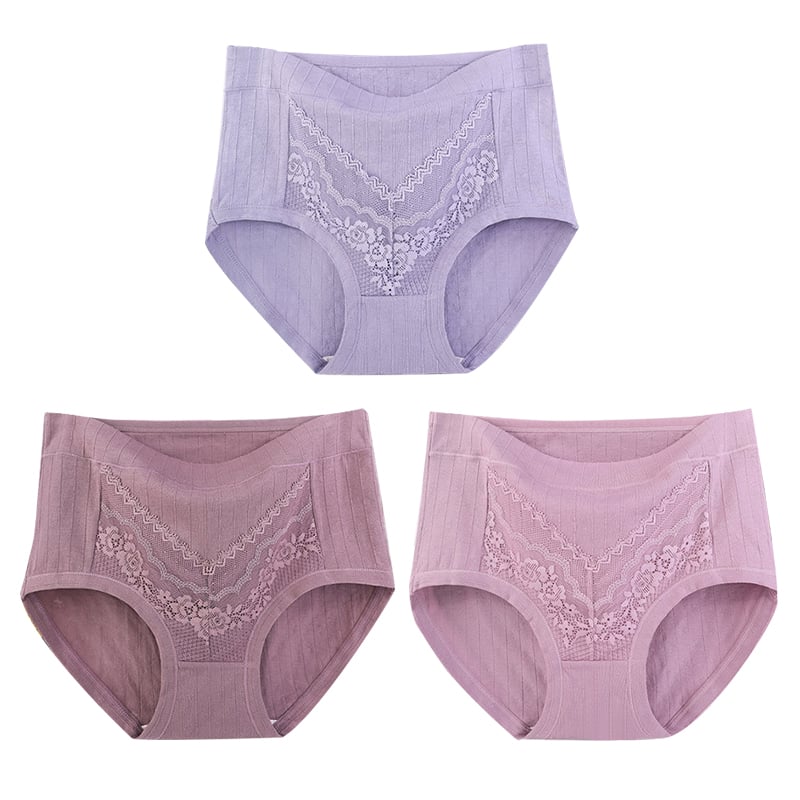 Plus Size Lace Cotton Panties