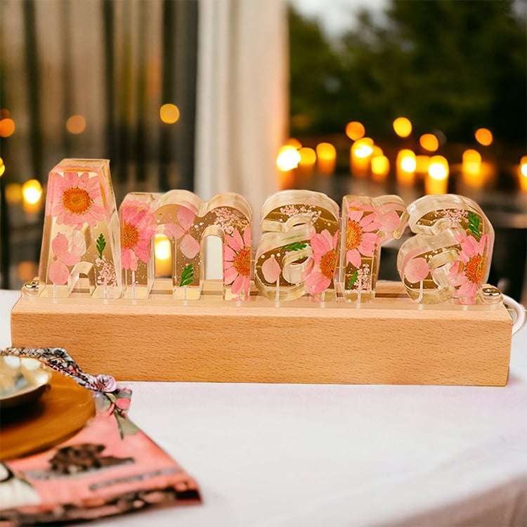 A Thoughtful Gift They'll Cherish - Personalized Flower Letter Lamps