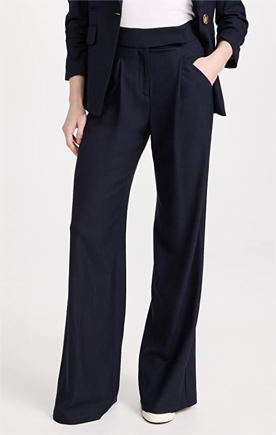 Crepe Pleated Pants