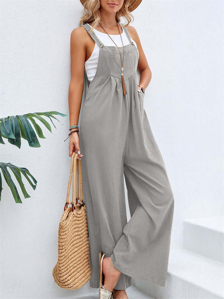 Women's Super Cute Spaghetti Strap Sleeveless Holiday Romper Jumpsuit