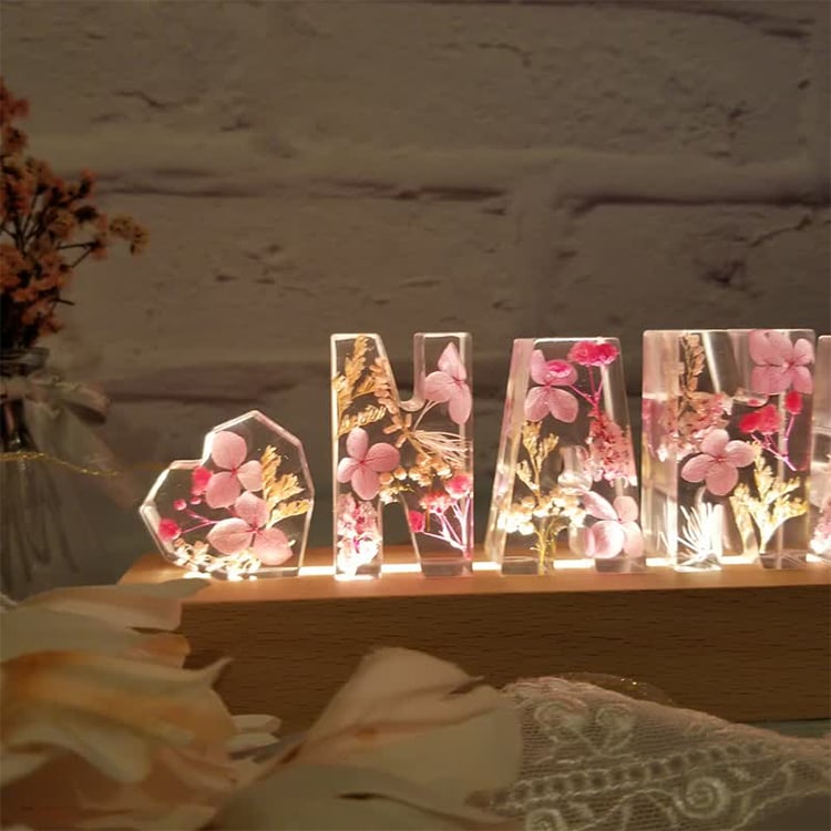 A Thoughtful Gift They'll Cherish - Personalized Flower Letter Lamps