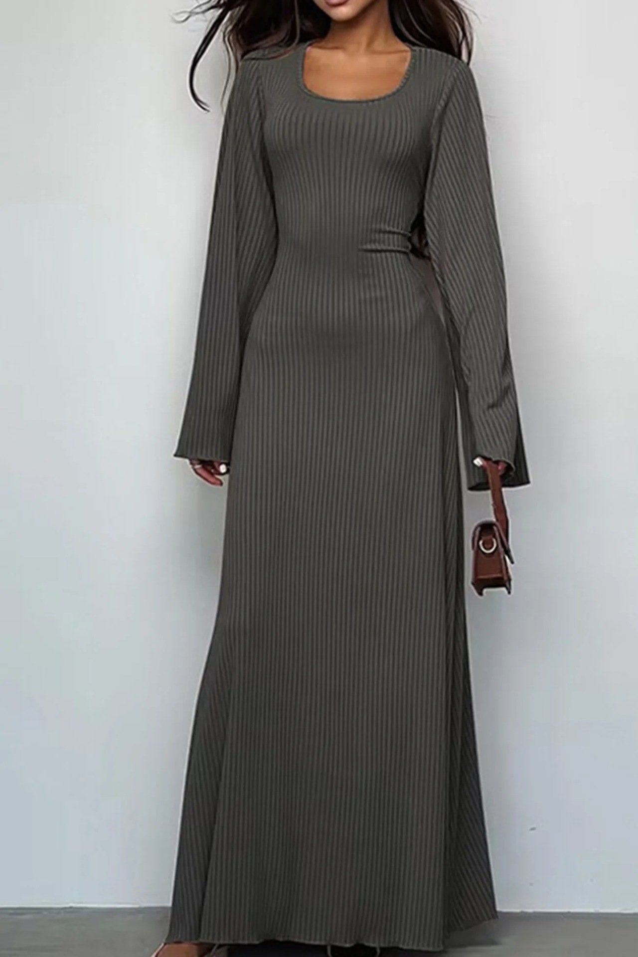 💥Long Sleeve Split Loose Casual Dress