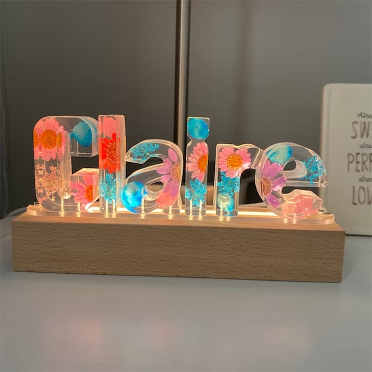 A Thoughtful Gift They'll Cherish - Personalized Flower Letter Lamps