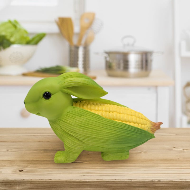 🔥 Cute Rabbit Sculpture Creative 2-in-1 Corn Rabbit Ornaments