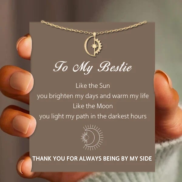 🔥To My Bestie Necklace - ''Thank you for always being by my side''👩‍❤️‍👩