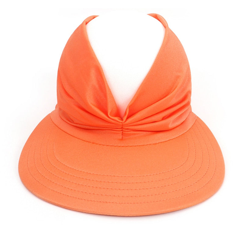 Women Outdoor Hollow Top Summer Sun Visor Hat