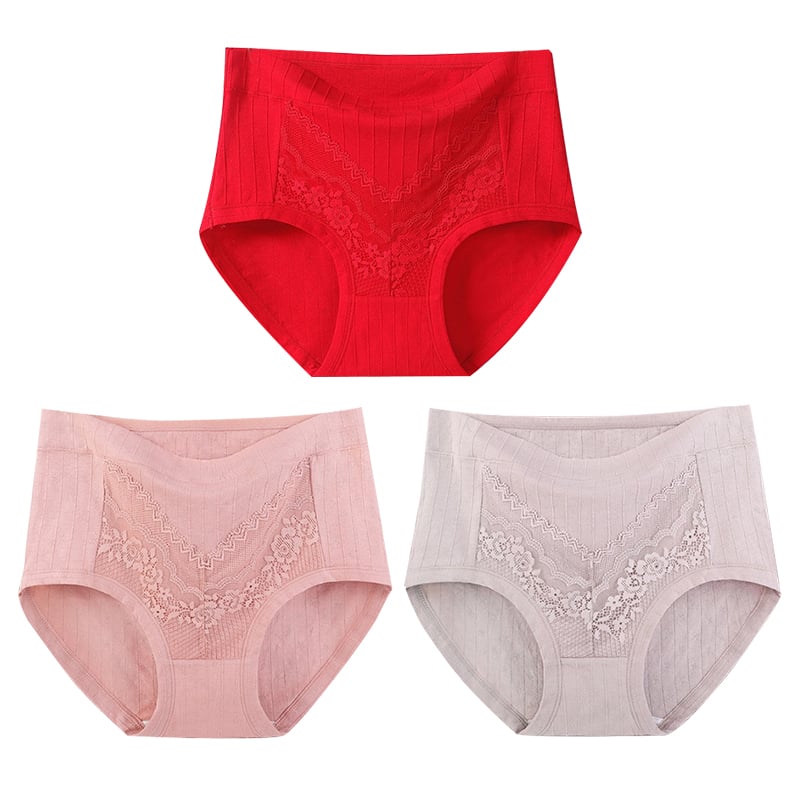 Plus Size Lace Cotton Panties