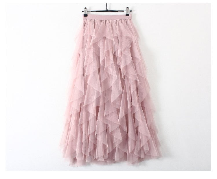 Boho High Waist Ruffles Beach Skirts