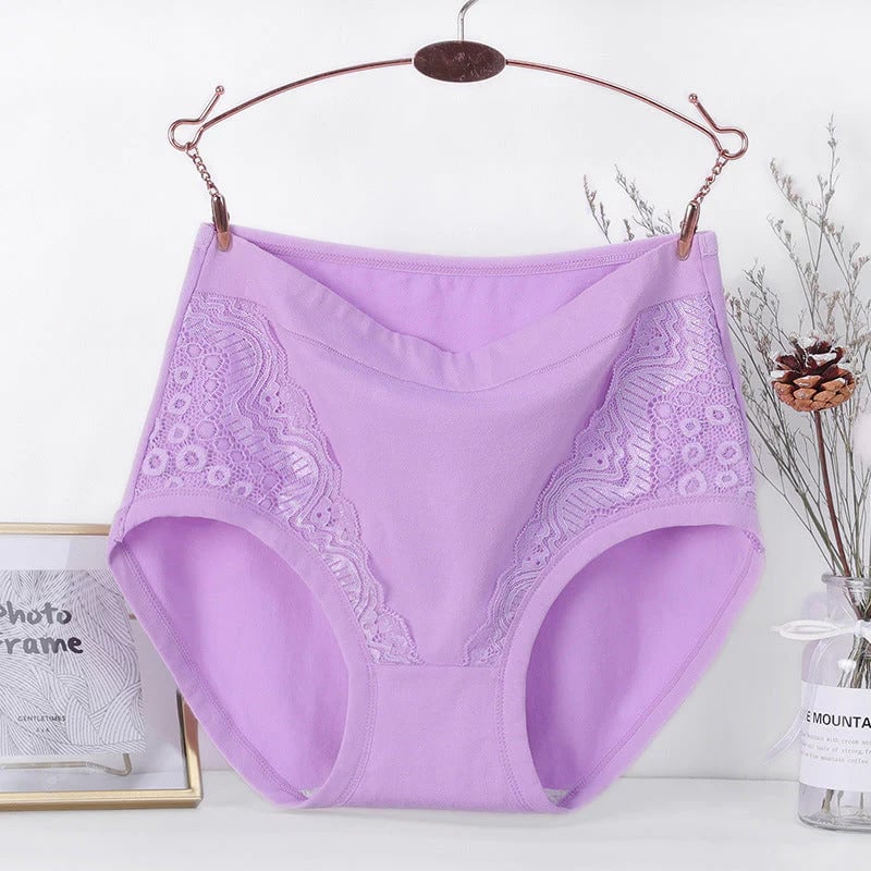 Plus Size High Waist Leak Proof Cotton Panties