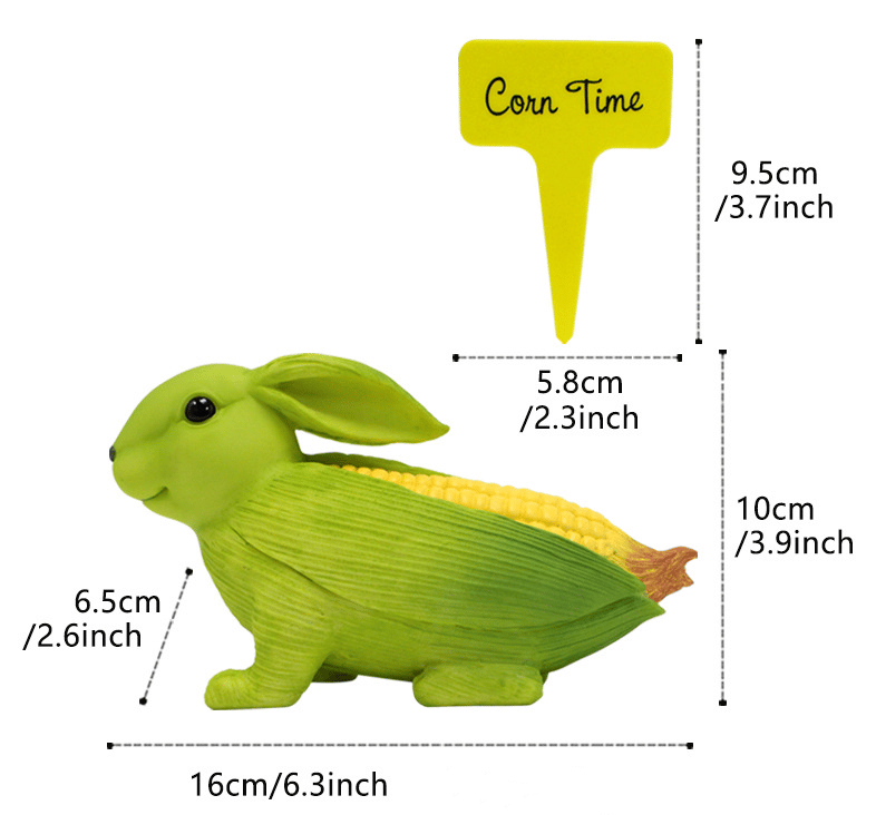 🔥 Cute Rabbit Sculpture Creative 2-in-1 Corn Rabbit Ornaments