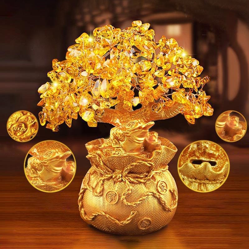 ☘Crystal Citrine Crystal Money Tree