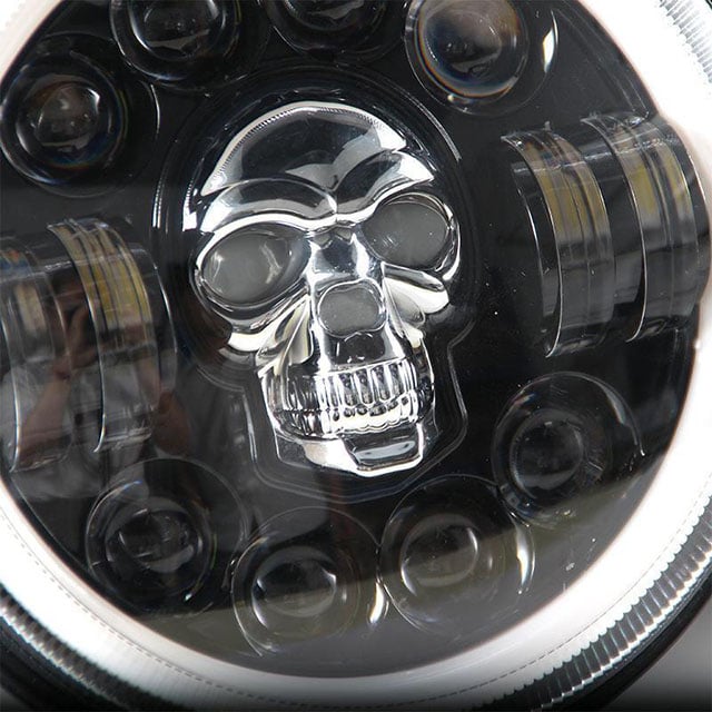 7 inch Skull LED Headlights