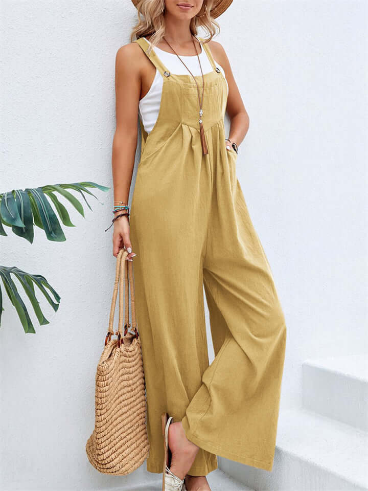 Women's Super Cute Spaghetti Strap Sleeveless Holiday Romper Jumpsuit