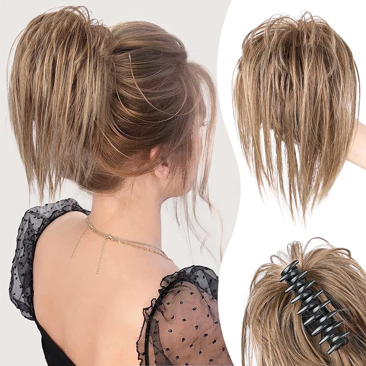 🎁New Year Sale-Messy ponytail clip extends hair