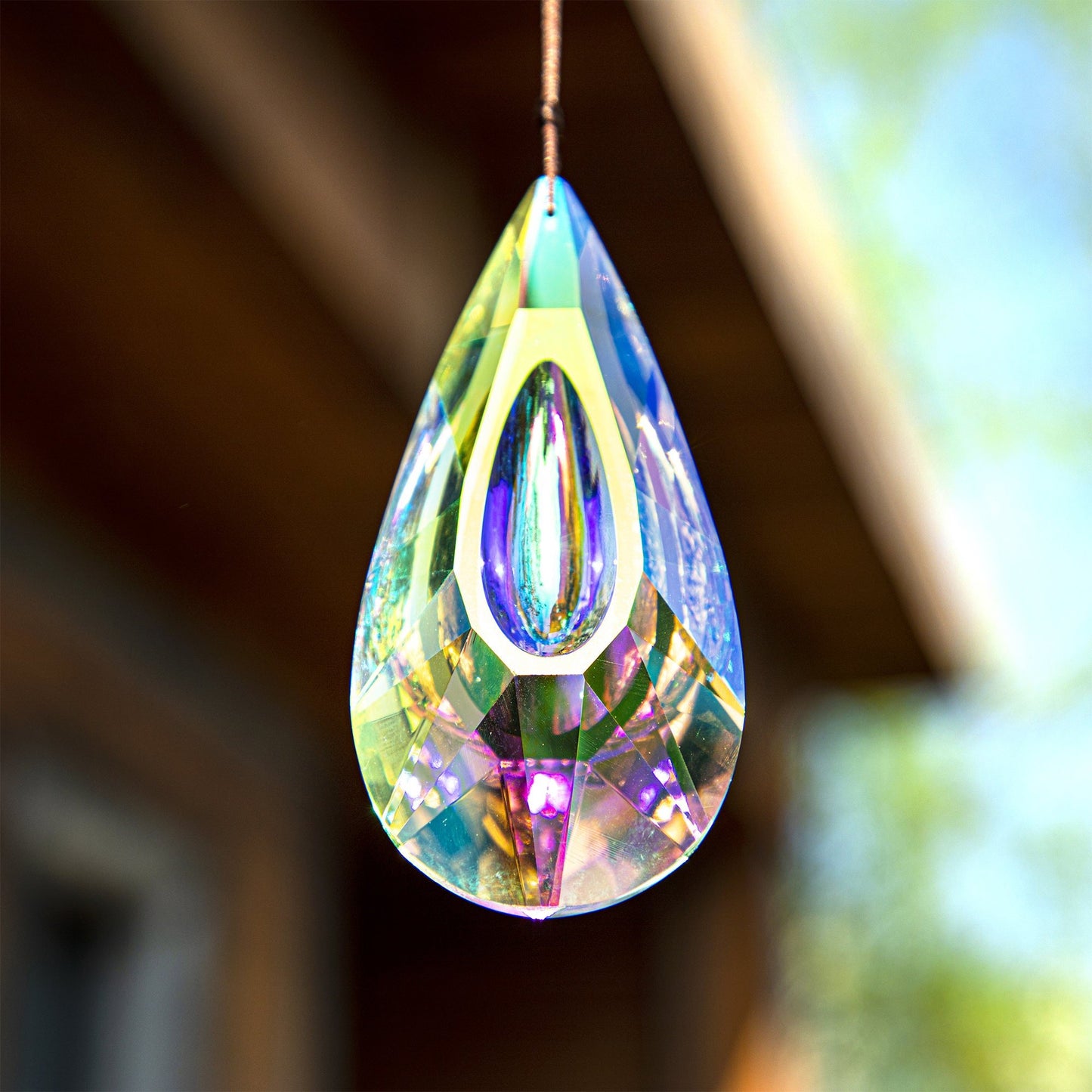 120mm AB-Color Hanging Crystals Prism Suncatcher