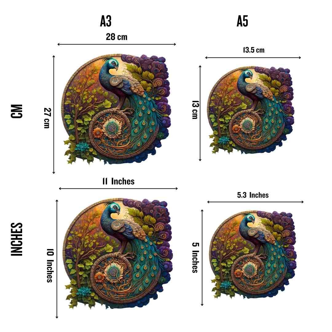 Peacock Yin Yang - Jigsaw Puzzle