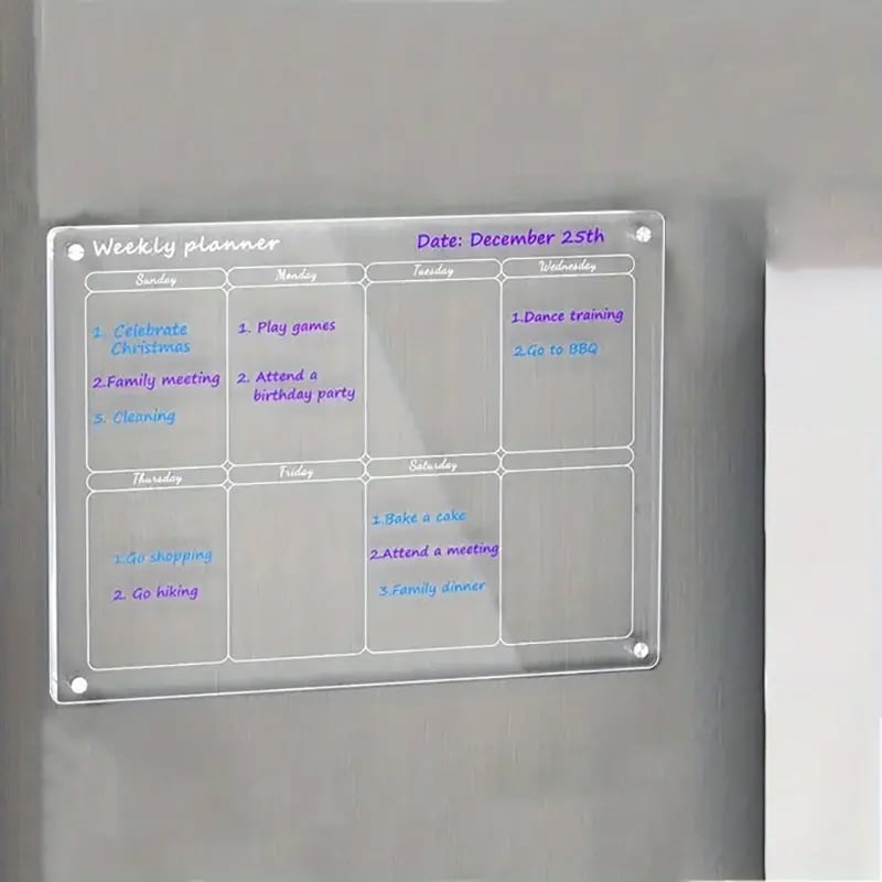 😍📆Magnetic Schedule Planner For Fridge[Permanently reusable]