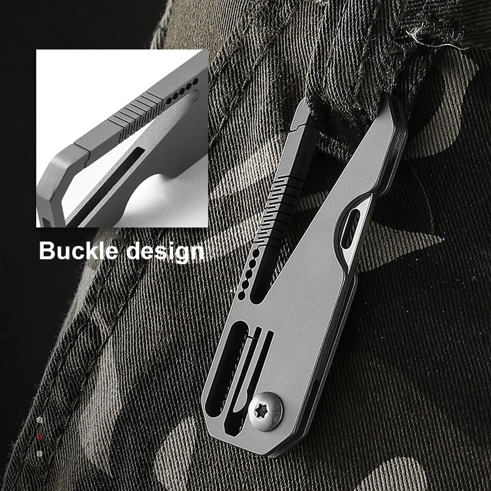 🔥Mini Titanium Alloy Portable EDC Keychain Folding Pocket Knife