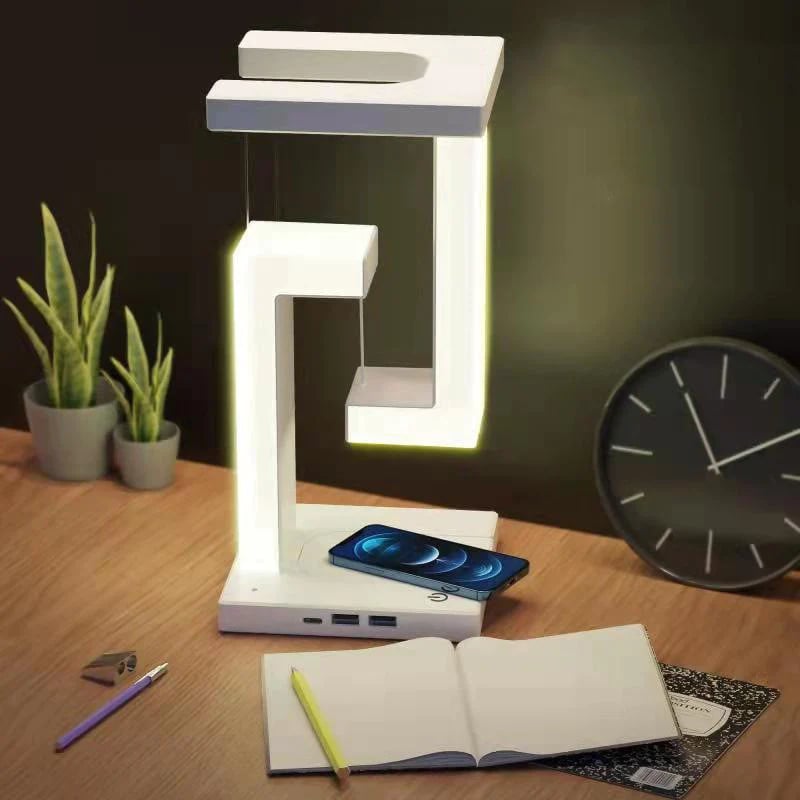 Floating wireless charger lamp