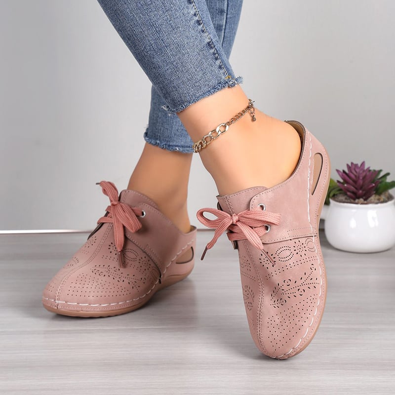 🔥New Women's Sculpted Wedge Heel Thick Leather Shoes