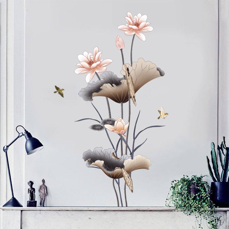 Flower wall sticker wallpaper