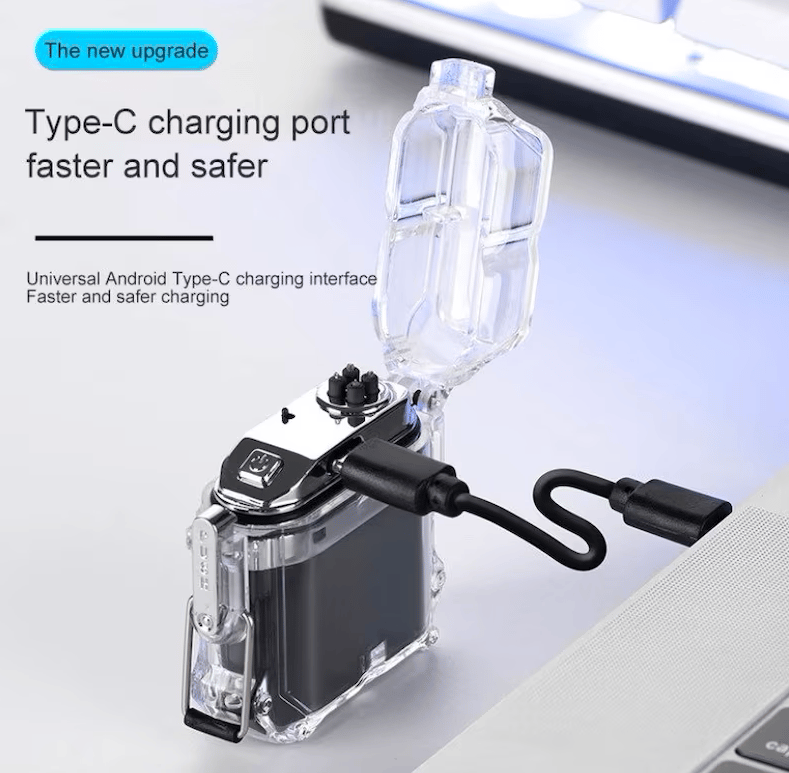 🔥🔥charging see-through waterproof windproof lighter