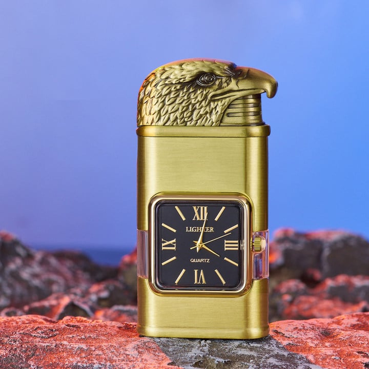 Windproof Lighter Vintage Watch Bezel Jet flame Torch