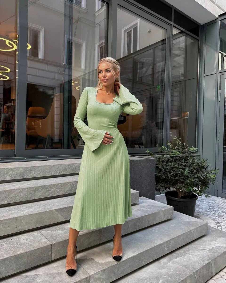 💥Long Sleeve Split Loose Casual Dress