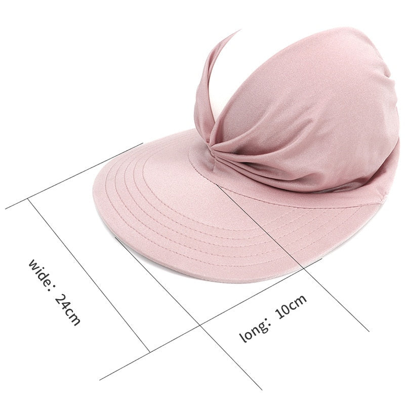 Women Outdoor Hollow Top Summer Sun Visor Hat