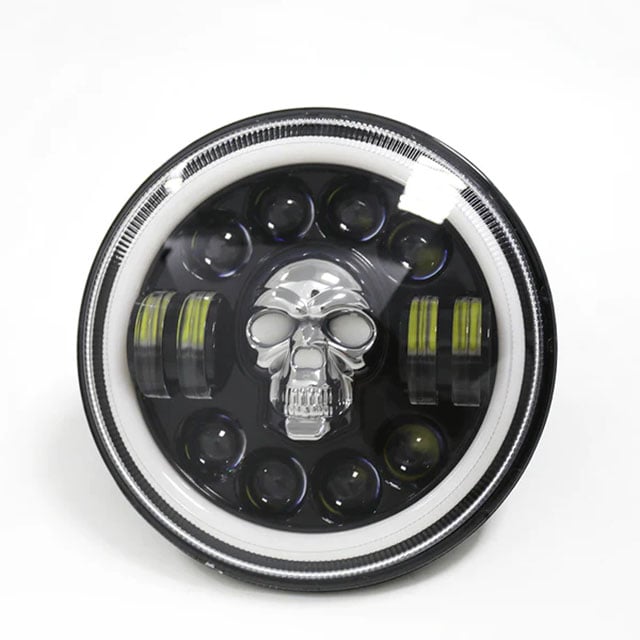 7 inch Skull LED Headlights