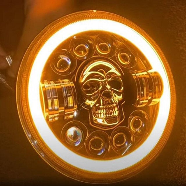 7 inch Skull LED Headlights