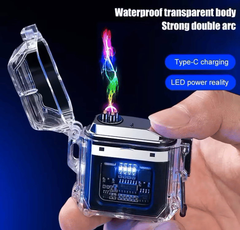 🔥🔥charging see-through waterproof windproof lighter