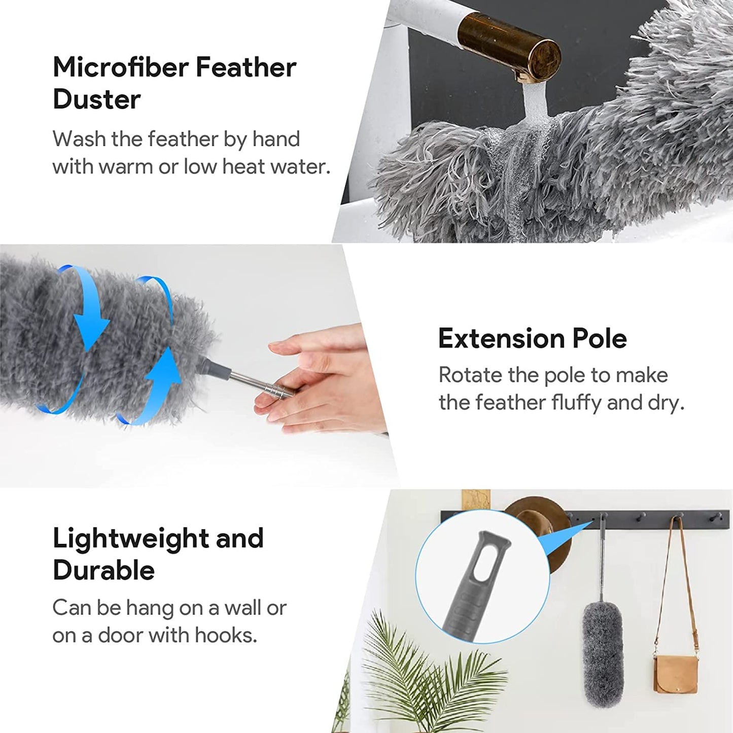 🔥Retractable Washable Curved Microfiber Duster