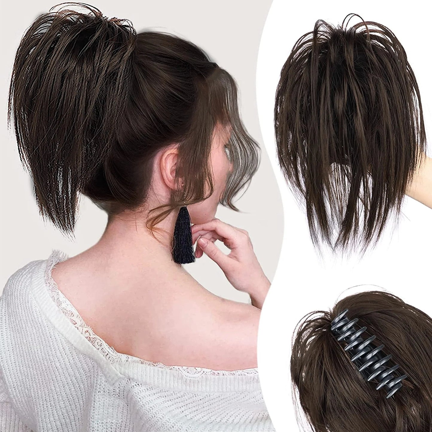 🎁New Year Sale-Messy ponytail clip extends hair