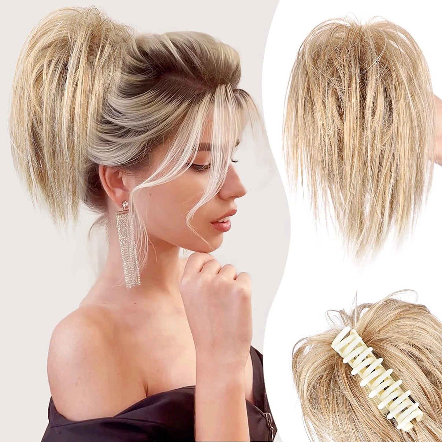 🎁New Year Sale-Messy ponytail clip extends hair