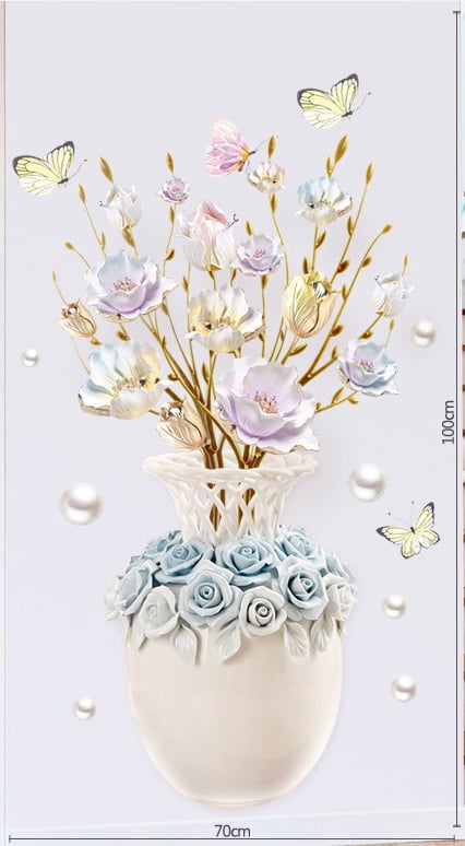 Flower wall sticker wallpaper