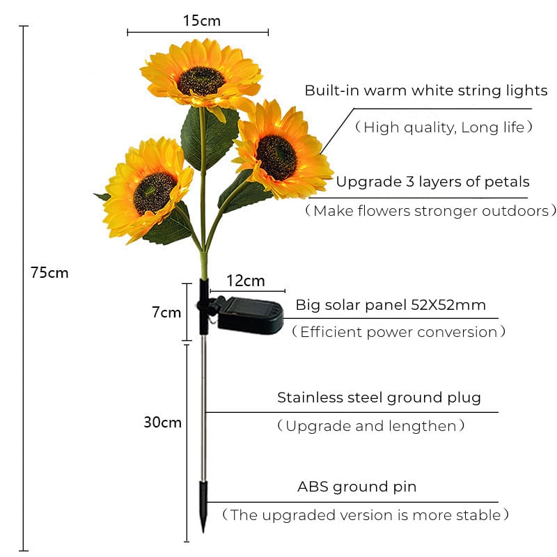 🌻Waterproof Solar Sunflower Light