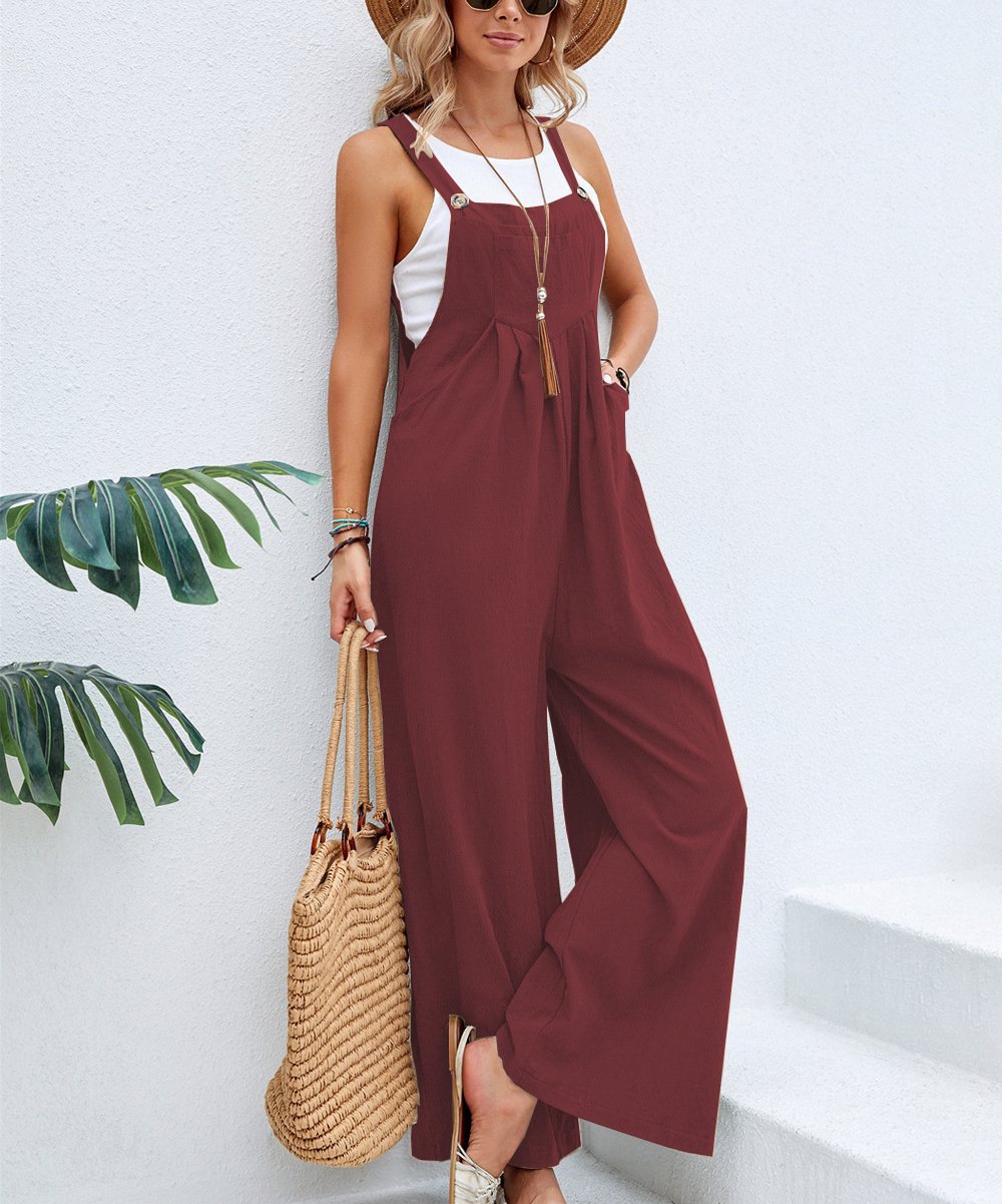 Women's Super Cute Spaghetti Strap Sleeveless Holiday Romper Jumpsuit