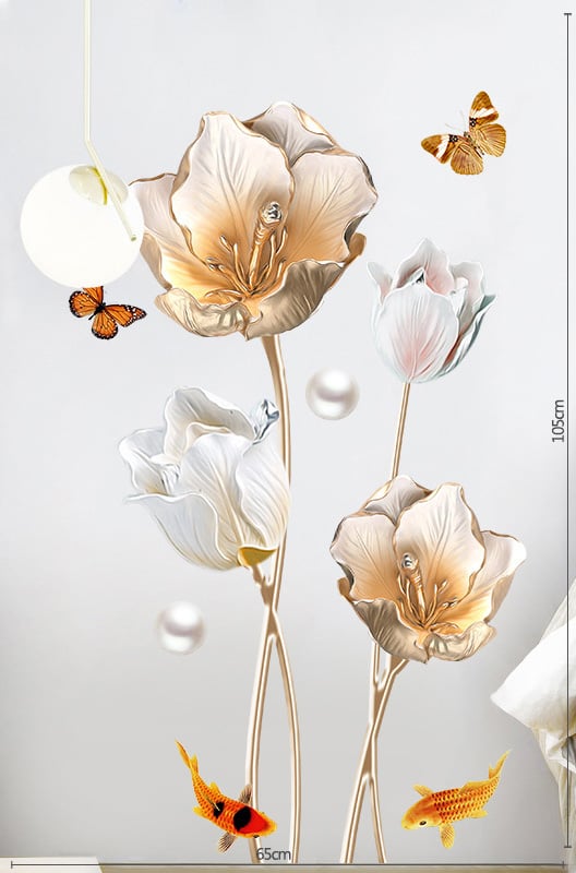 Flower wall sticker wallpaper