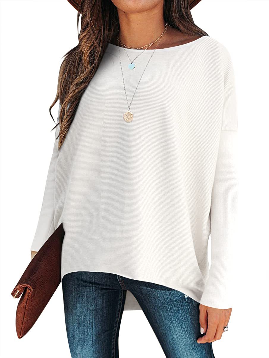 women's Irregular Oversized Dolman Sleeve Knitted Pullover