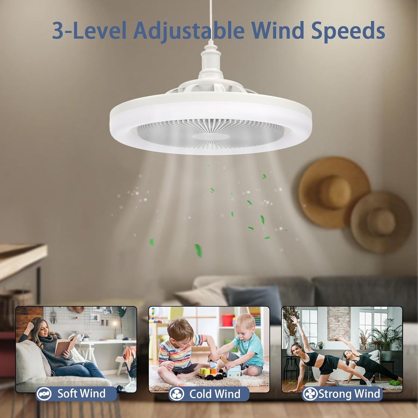 Hot Selling Now🔥🔥Remote Control Electric Fan Chandelier