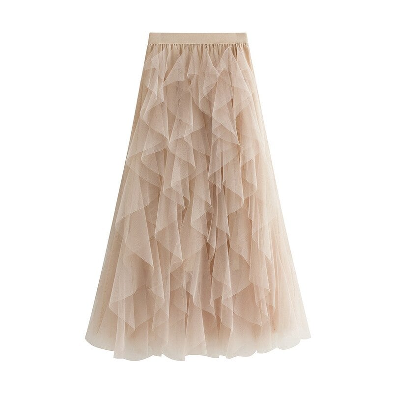 Boho High Waist Ruffles Beach Skirts