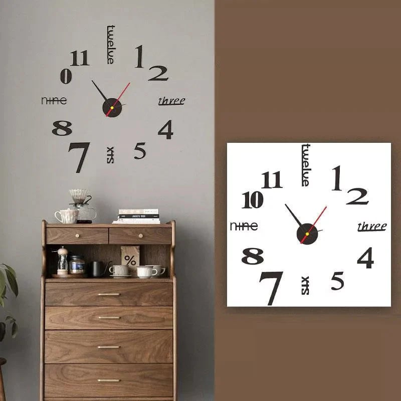 DIY Modern Punch Free Wall Clock