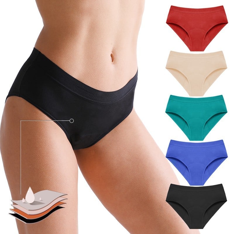 Multi-color bamboo fiber menstrual underwear (2PCS)