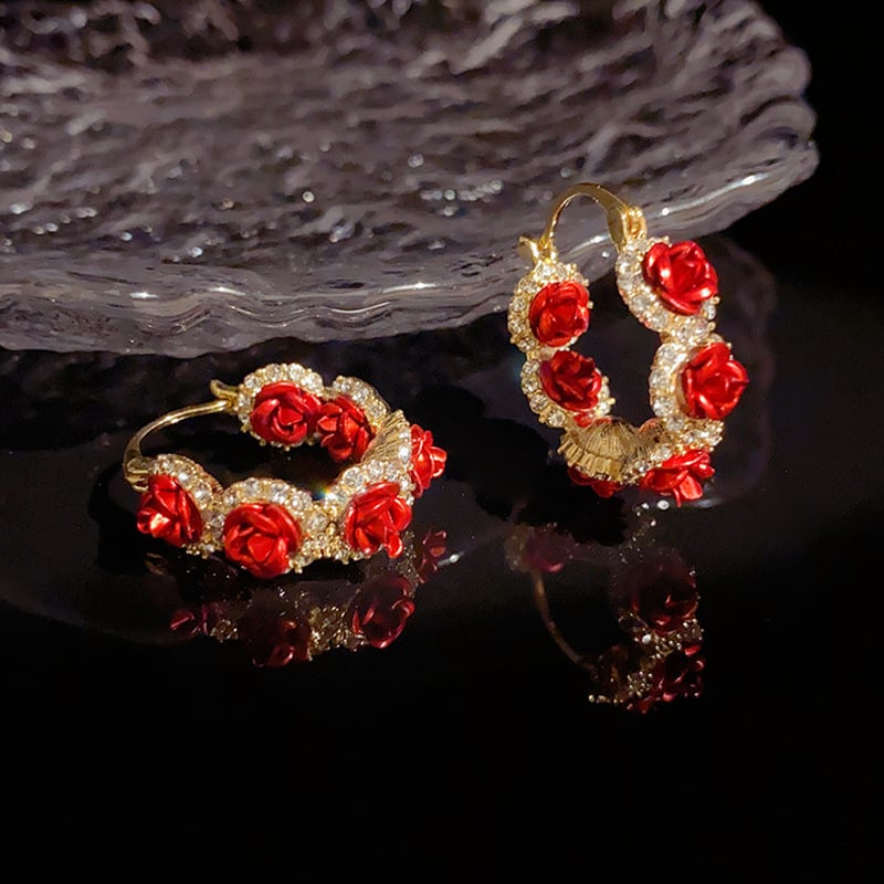 ✨ New Vintage Rose Earrings