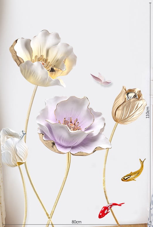 Flower wall sticker wallpaper